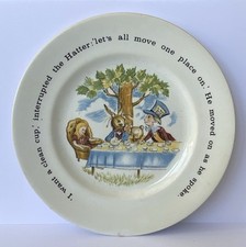 LOVELY VINTAGE JOHNSON BROS IRONSTONE ALICE IN WONDERLAND PLATE - ENGLAND
