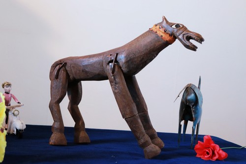Puppet wooden horse - horse, 19th