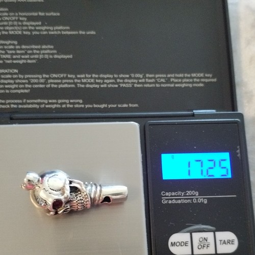 925 sterling silver skull - silver,