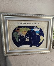 Map of the World Framed with