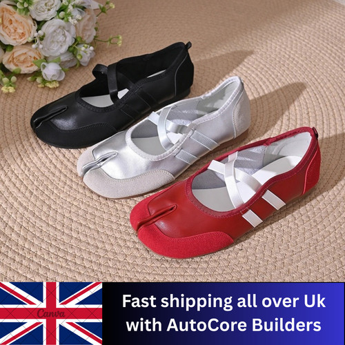 Black silver red ballet - black,