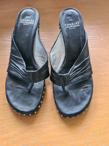 Charles jourdan black leather - jourdan,