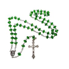 Green rosary beads - green,