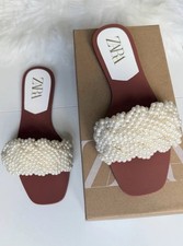 ZARA Pearl-Embellished Flat