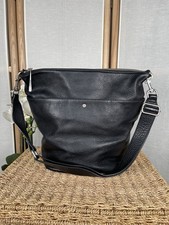 Jigsaw black leather slouchy