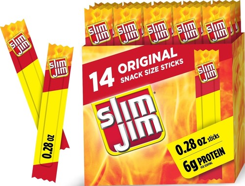 Slim jim smoked - smoked, jerky