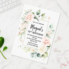 Personalised Birthday Party Invitations milestone 30th 40th 50th 60th 70th 80th