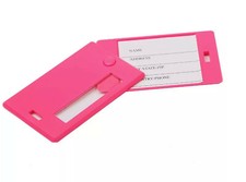 4 Luggage Tags Suitcase Labels Name Address ID Plastic Tag Baggage Bag Travel