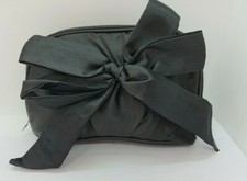 Avon Black Satin Cosmetics Bag