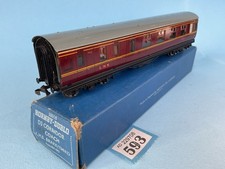 Hornby Dublo Early 32016 LMS Coach, Br/3rd GC, Boxed 3 Rail