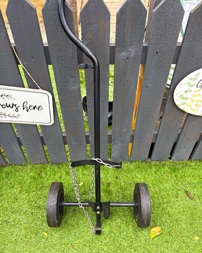 Black steel wheel - steel, fishing