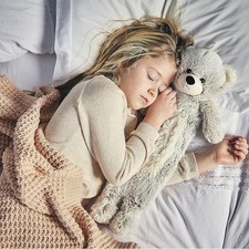 Warmies Marshmallow Bear Long Hot Water Bottle Plush Microwavable Heat Pack