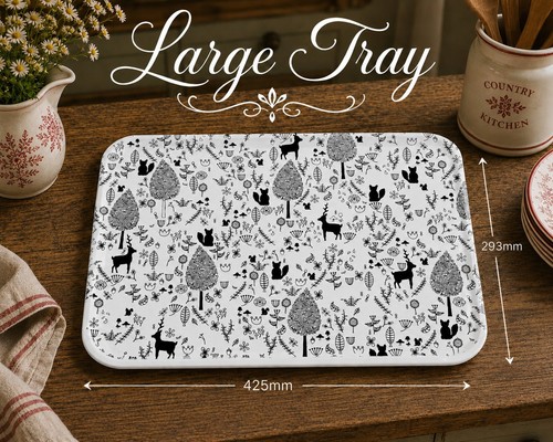 Melamine large tray enkel - large, in