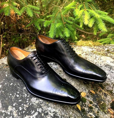 Men handmade shoes black - men,