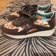 New Balance leather trainers women's UK size uk 5/38 brown giraffe print suede
