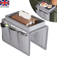 4 Pocket Chair Sofa Arm Rest Organiser Couch Remote Control Storage Holder Tray
