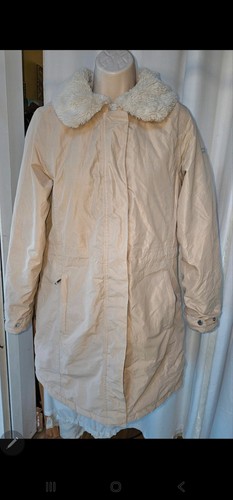 Beige showerproof quilted coat - beige,