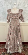 Vintage 80s Fine Floral Ruched
