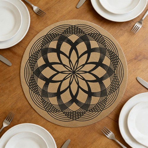 Bohemian style round placemats - round,