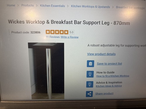 Wickes worktop breakfast - 2, x