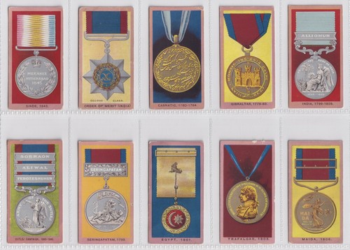Cigarette cards medals w - cigarette, (w.a