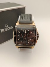 Bulova Marine Star C9671395 Leather Strap Mens Watch