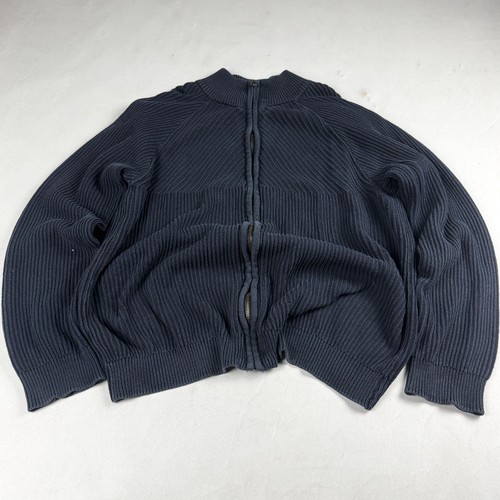 Mens vintage rib knit zip - vintage,