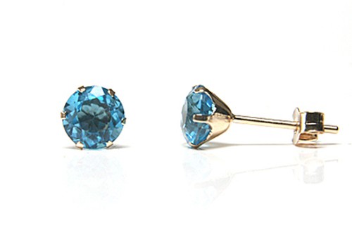 9ct gold swiss blue topaz - swiss,