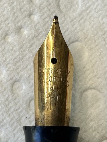 14ct gold parker duofold - gold,