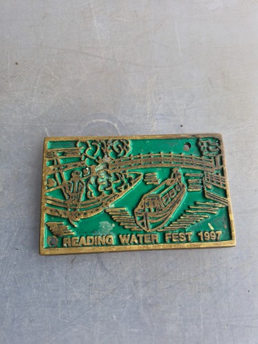 Brass canal plaque - brass,