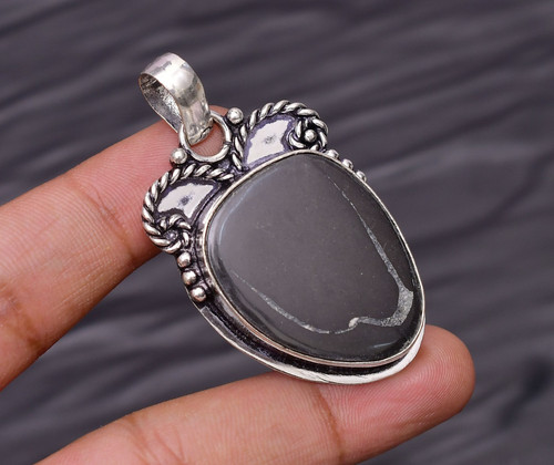 Mud crack fossil - gemstone, 925