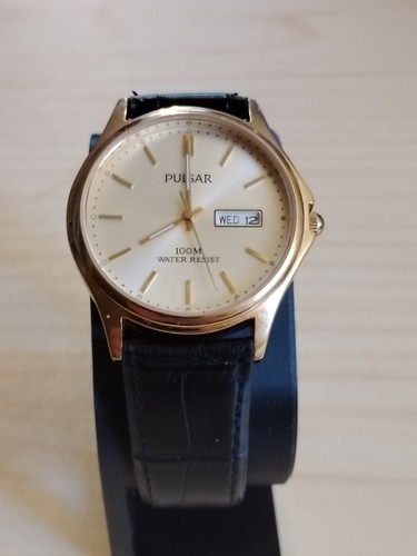 Mens pulsar quartz gold - mens,
