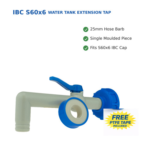 Ibc s60x6 extension tap spout - extension,