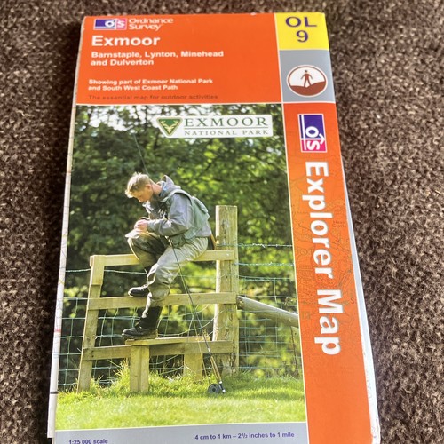 Exmoor ordinance survey map - survey,