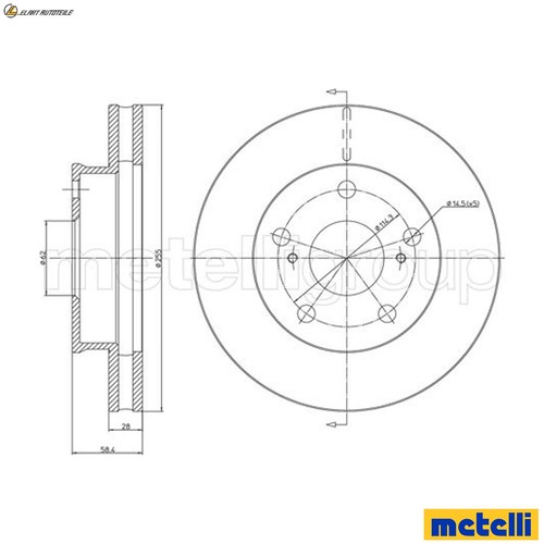 Brake discs 1481c for - 2x, 23-1481c