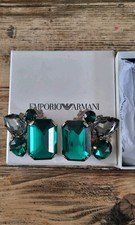 Emporio Armani Emerald Green  Statement Earings With Box £320