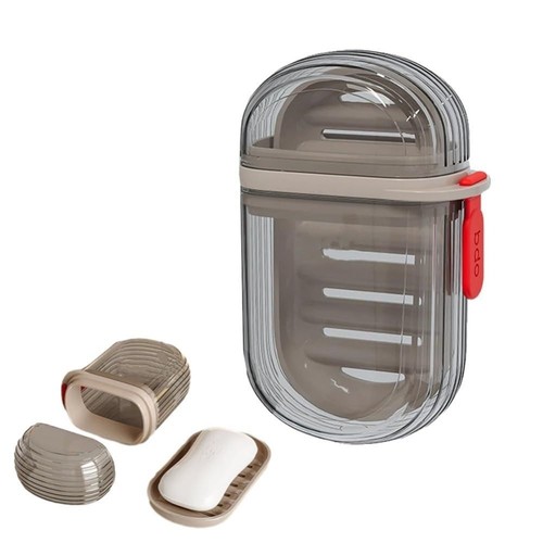 Transparent travel soap box - transparent,