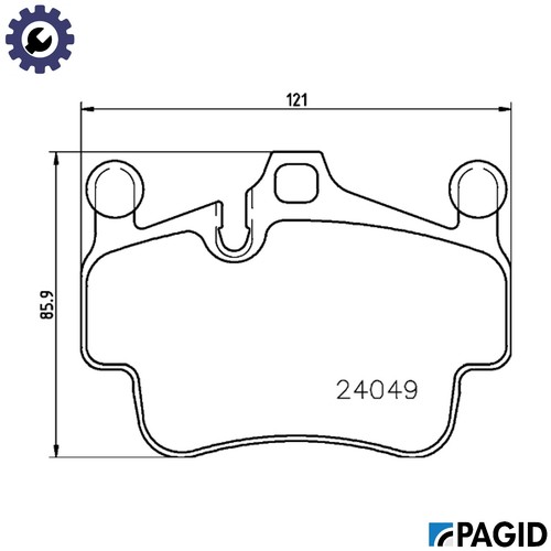 Brake pad set disc - set,