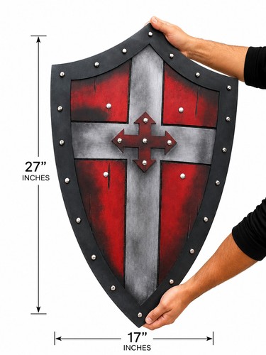 27x17 medieval knight shield - knight,