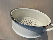 Vtg Le Creuset white enamel