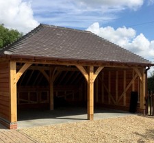 Oak Double Car Port - 6MT Wide