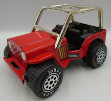 VINTAGE RED TONKA JEEP WITH CHROME ROLL CAGE GOOD CONDITION PLEASE READ