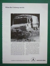1980'S PUB MERCEDES-BENZ OFF TERRAIN 4X4 UNIMOG MILITARY VEHICLE ORIGINAL AD