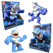2x Stretchy Shark Figures Kids