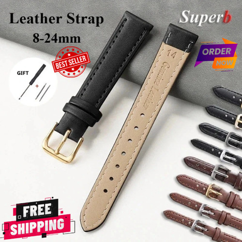 Genuine leather watch - watch, strap