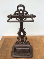 GENUINE ANTIQUE VICTORIAN CAST IRON UMBRELLA STAND BY CARRON OF SCOTLAND 19thC