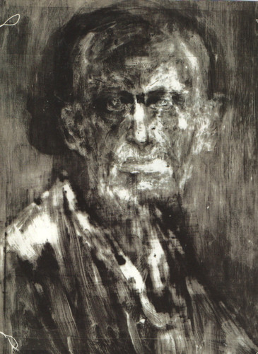 Lowry man with red - l, eyes