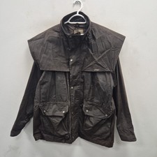 Driza Bone Vintage Wax Waterproof Horse Riding Brown Short Coat Jacket Size XL