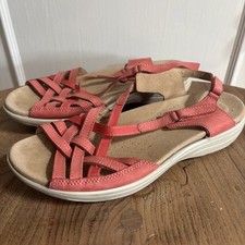 Hotter Maisie Sandals Size UK 6.5 Standard Fit Shoes Women’s Straps Coral Peach