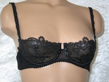 32A BRA BLACK SHEER LA SENZA DEMURE UNDERWIRED NON PADDED LINGERIE FREEPOST BNWT